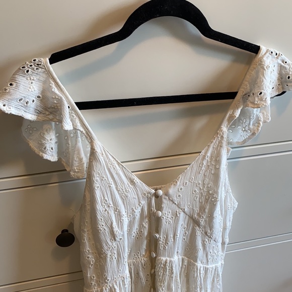 COPY - White full length summer dress - Picture 1 of 4